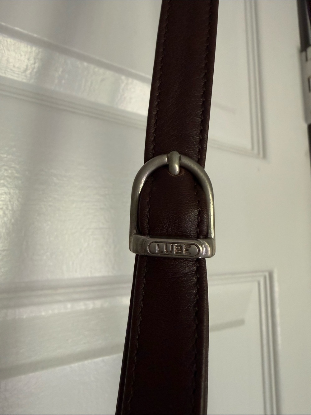 Vintage Italian Leather Crossbody Bag Dark Brown Adjustable Strap Mini Purse - Picture 3 of 13